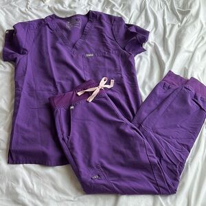 Figs Women's Scrub Set in Purple
